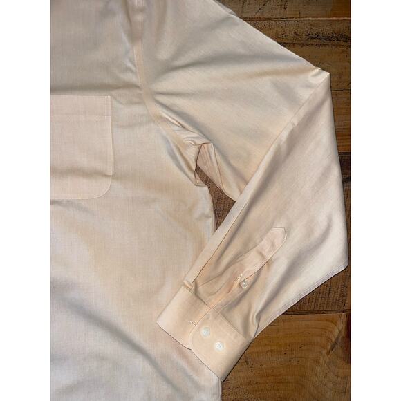 Mens Eddie Bauer Light Peach Wrinkle Resistant Button Down Shirt Size Large Tall - Picture 4 of 7